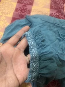 Avaasa Blue Embroidered Dress With Jeans