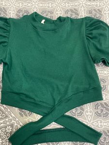 Wrap waist AGreen Top