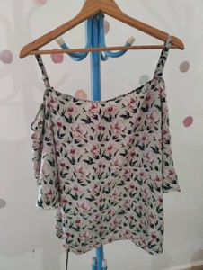 Floral Flutter Sleeve Top