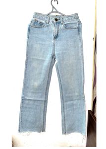 Light Blue Flared High Waist Denim Jeans