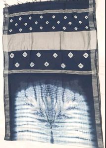 Shibori Indigo Saree