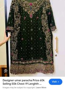 Green Embroidered Kurta