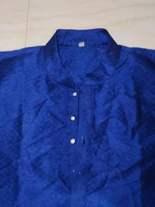 Navy Blue Kurta Set With Dhoti Pant