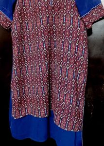 Blue &amp; Pink Orange Printed Kurti for 44 Bust