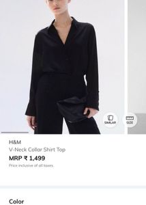 H&amp;M V Neck Button Down Shirt