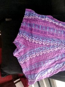 Purple Patterned Romper