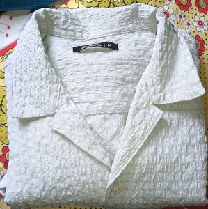 Textured Button-Down Shirt