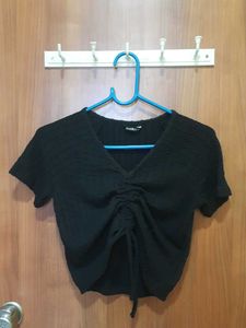 Zudio V-neck Black Top