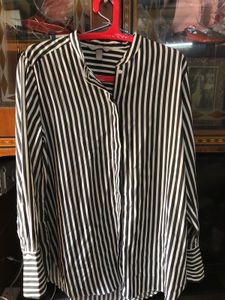 White And Black Striped H&amp;M Shirt