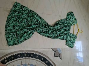 Green Floral Dress Nighty
