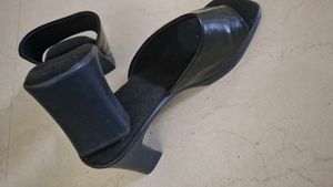 Black Heeled Mules