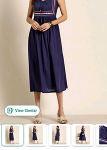 Navy Blue Midi Dress