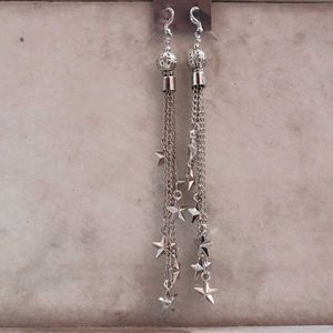 Long Hanging Star Earrings