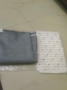 Fabric Bundle: Grey Check &amp; Patterned White