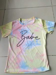 Printed Babe Tshirt For Casual Wear