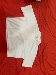 🆕 Turtle Neck White Crop Top