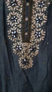 Grey Heavy work Kurti