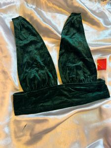 Emerald Velvet Halter Top