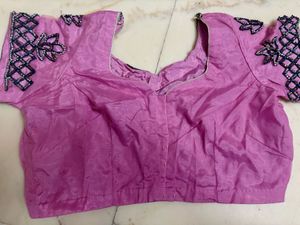 Pink Embellished saree