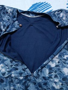 Navy Blue Printed Dress