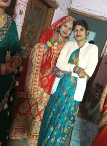 pretty red  bridal lehnga.