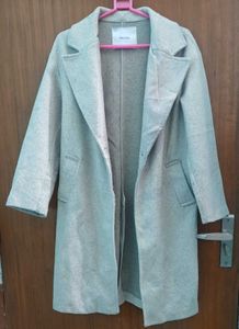 BERSHKA Grey Long Coat