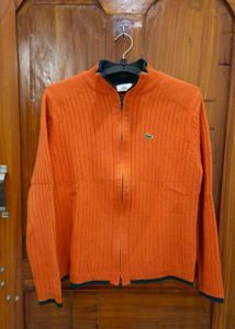 Lacoste Orange Knit Cardigan