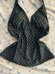 Polka Dot Halter Neck Top