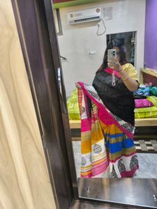 Elegant multicolour Saree with Blouse