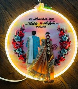 Couple Embroidery Hoop