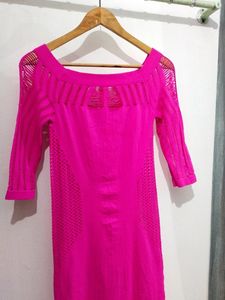 Magenta Colour Frock For Girls
