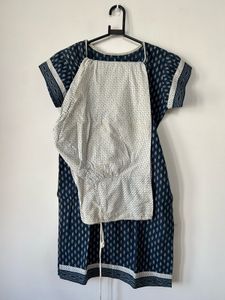 Ajrakh Handblock Indigo Dye Dress