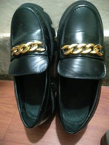 Black Heel Loafer For Women
