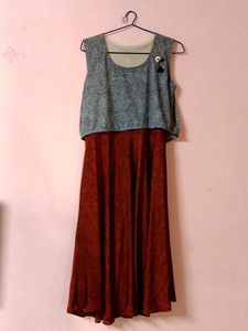 Elegant Two-Tone Dress