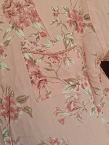 Floral Print Pink Blouse
