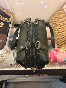Mehndi Green Leather Sling Handbag