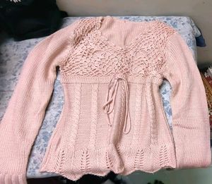 Corset Baby Pink And Purple Argyle Knit Polo Top