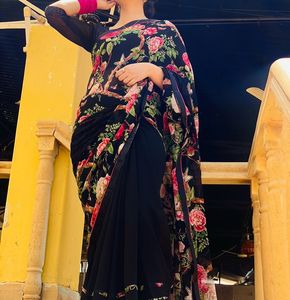 Floral Print Saree