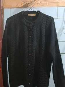Vintage Black Knit Cardigan