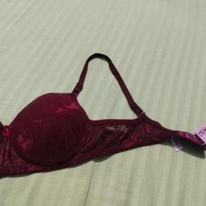 Burgundy Lace Bra
