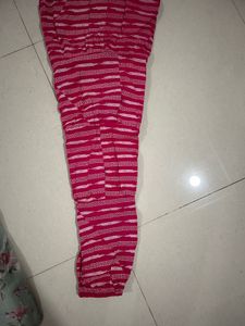Pink Ethnic Tiered Skirt