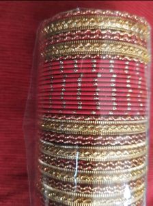 Red Metal Set Bangles