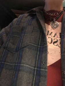 Oversized Plaid long Shirt - Shaket