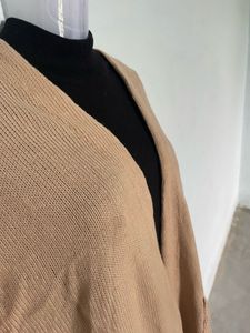 Long Beige Cardigan
