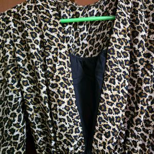 Leopard Print Dress with Belt