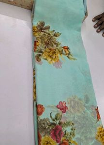 Elegant Blue Floral Saree