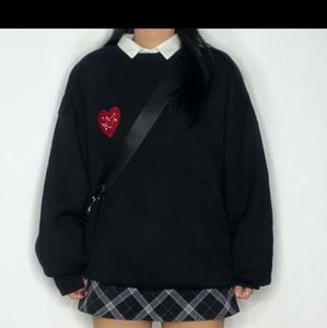 Cute Heart Patch Sweatshirt