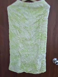 Green Popcorn Textured Skirt