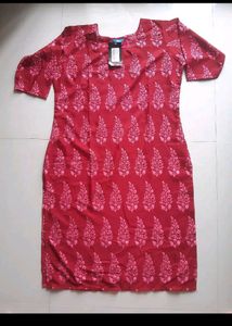 Branded  Red Crepe  Kurti