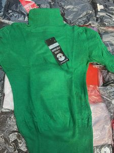 Green Turtleneck Sweater